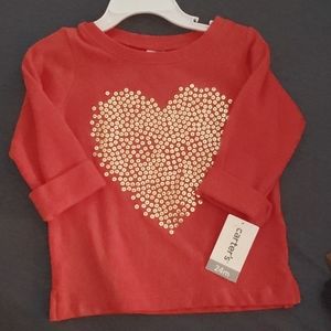 24 month 3/4 sleeve with sequin hearts